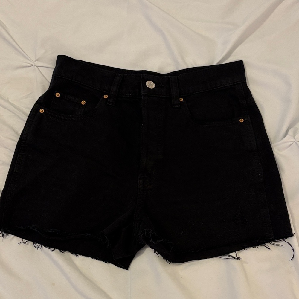 Pacsun Black High Waisted Denim Shorts